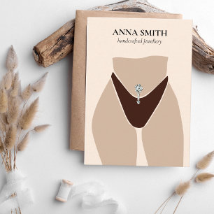 Boho unique Belly Button Piercing Display Cute Bus Business Card