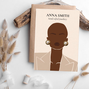 Boho unique Inclusive Woman Stud Earring Display B Business Card