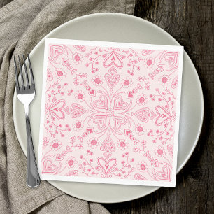 Boho Valentine Garden Napkin