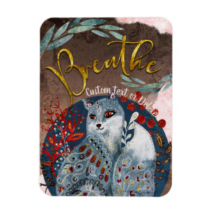 Boho Vintage Cat Breathe personalised reminder Magnet