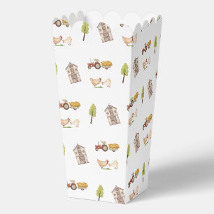 Boho Vintage Farmer Tractor Pattern Baby Shower   Favour Box