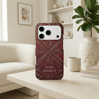 Boho Vintage Leather Burgundy Victorian Heritage 