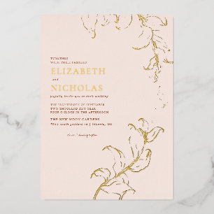 Boho Vintage Leaves Rustic Fall Terracotta Wedding