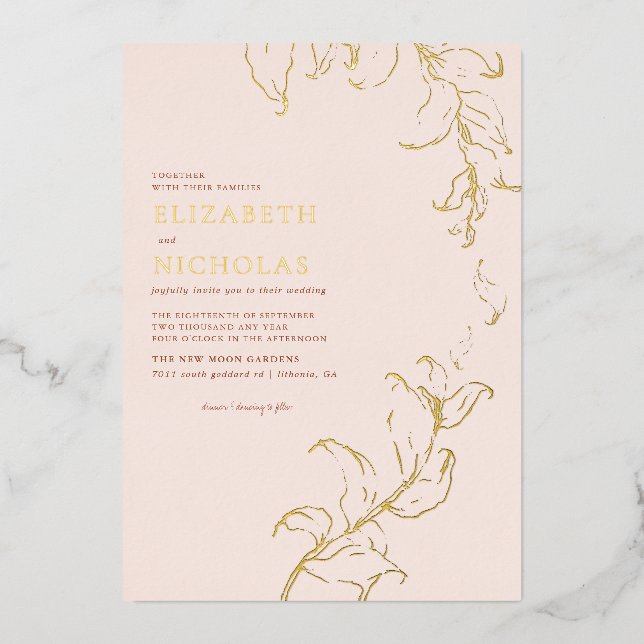 Boho Vintage Leaves Rustic Fall Terracotta Wedding (Front)