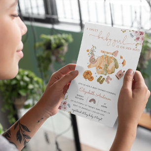 Boho Vintage Outfit Baby Shower Invitation