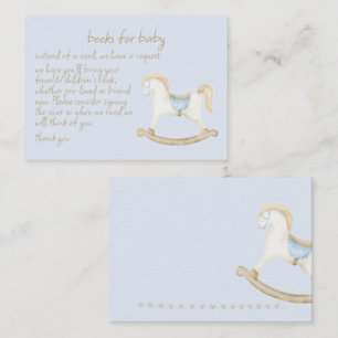 Boho Vintage Rocking Horse Cowboy Baby Shower Enclosure Card