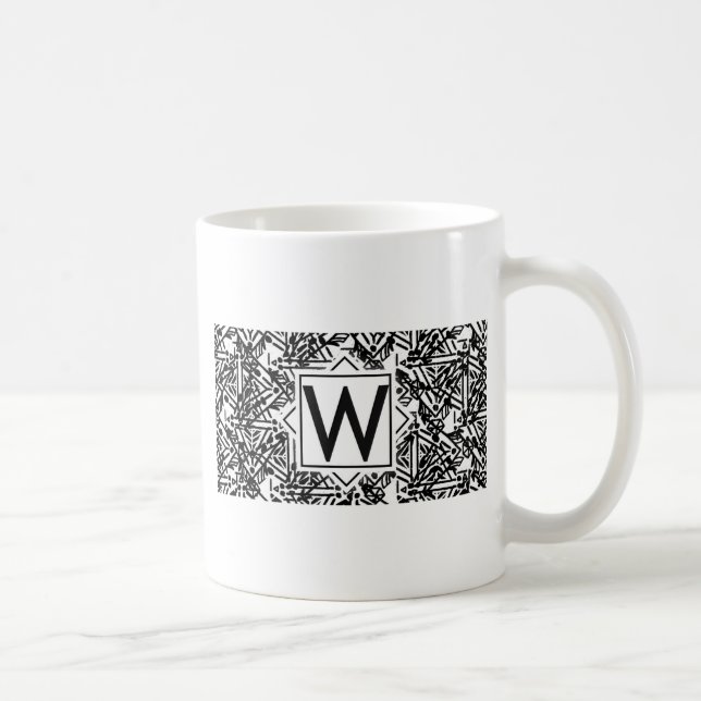 Boho W Monogram Coffee Mug (Right)