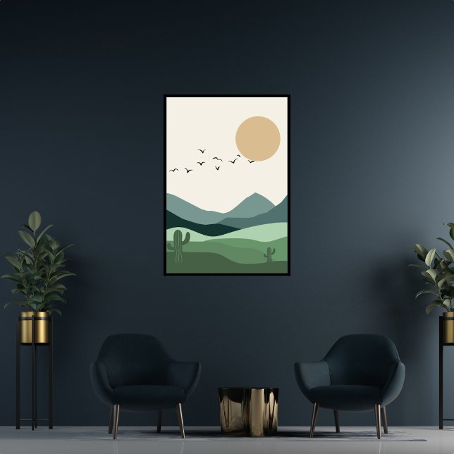 Boho wall art, Abstract Landscape Sunset Poster (Creator Uploaded)
