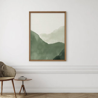 Boho Watercolor Abstract Poster | Neutral Print