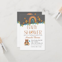 BOHO Watercolor Baby Shower Invitation