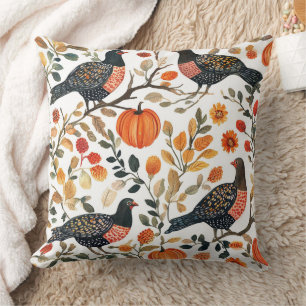 Boho Watercolor Birds – Artistic Nature-Inspired Cushion