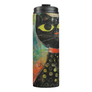 Boho Watercolor Cats – Earthy Feline Art (7) Thermal Tumbler