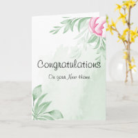 Boho Watercolor Congratulations New Home