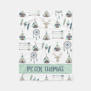 Boho watercolor customised blanket