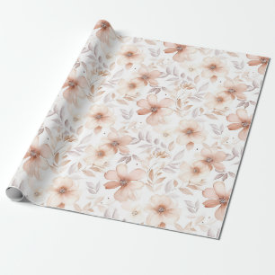 Boho Watercolor Floral Charm Wrapping Paper