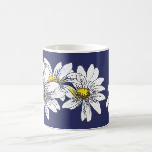 Boho Watercolor Floral Daisy Christmas Gift Coffee Mug