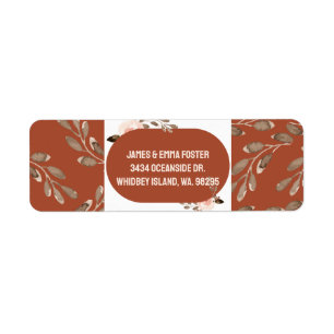 Boho Watercolor Floral Return Address Labels