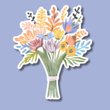 Boho Watercolor Flower Bouquet Waterproof 