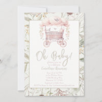 Boho Watercolor Flowers Bassinet Baby Shower