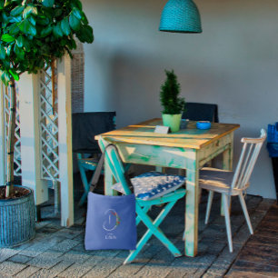 Boho watercolor monogram letter D Crossbody Bag