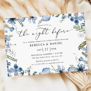 Boho Watercolor Night Before Rehearsal Dinner Invitation
