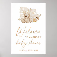 Boho Watercolor Nursery Baby Shower Welcome