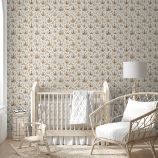 Boho Watercolor Nursery Wallpaper - Pastel Rainbow