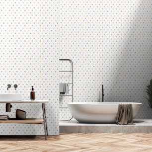 Boho Watercolor Polka Dots Wallpaper