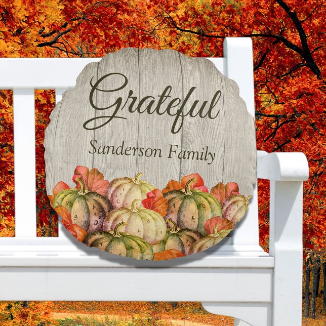 BOHO Watercolor Pumpkin Round Cushion (Creator Uploaded)