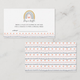 Boho Watercolor Rainbow Hearts Books For Baby Enclosure Card