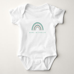 Boho Watercolor Rainbow Personalised Baby Bodysuit