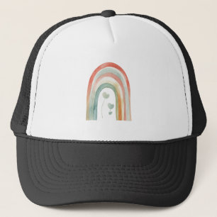 Boho Watercolor Rainbow Trucker Hat