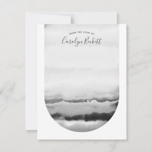 Boho Watercolor Tie-Dye Custom Stationery - Grey