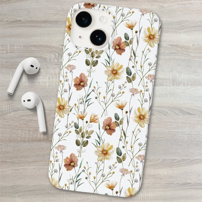 Boho Watercolor Wildflower Case-Mate iPhone Case (Creator Uploaded)