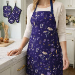 Boho Watercolor Wildflowers Navy  Apron<br><div class="desc">Boho Watercolor Wildflowers Navy Apron
The navy background on this Apron makes the watercolor wildflower sing.  What a wonderful gift for the cook in your life</div>