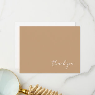 Boho Watercolour Abstract Gentle Fawn Thank You Card