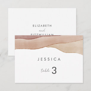 Boho Watercolour Abstract Guests Name Place Card