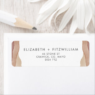 Boho Watercolour Abstract 𝄅 Return Address Label