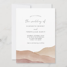 Boho Watercolour Abstract Wedding Of