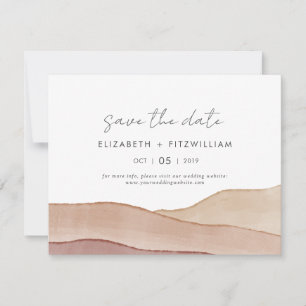 Boho Watercolour Abstract Wedding Save The Date