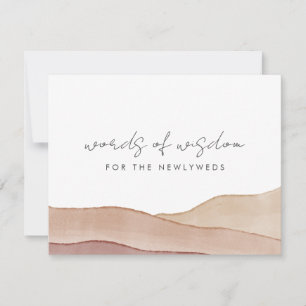 Boho Watercolour Abstract Words of Wisdom  Advice Card