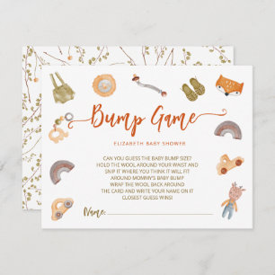 Boho Waterolor Baby Shower Bump Game Enclosure Car