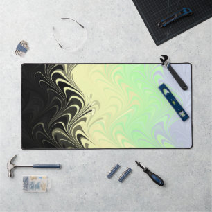 Boho Wavy Marbled Abstract Cassgender Pride Flag Desk Mat