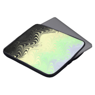 Boho Wavy Marbled Abstract Cassgender Pride Flag Laptop Sleeve