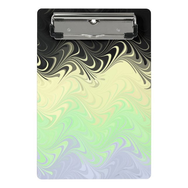 Boho Wavy Marbled Abstract Cassgender Pride Flag Mini Clipboard (Front)