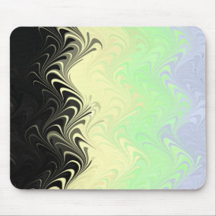 Boho Wavy Marbled Abstract Cassgender Pride Flag Mouse Pad