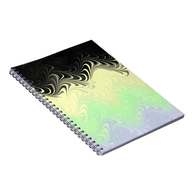 Boho Wavy Marbled Abstract Cassgender Pride Flag Notebook (Right Side)
