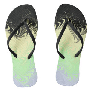 Boho Wavy Marbled Abstract Cassgender Pride Flag Thongs