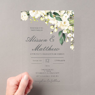 Boho Wedding Acrylic Invitation