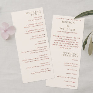 Boho Wedding Ceremony Program
